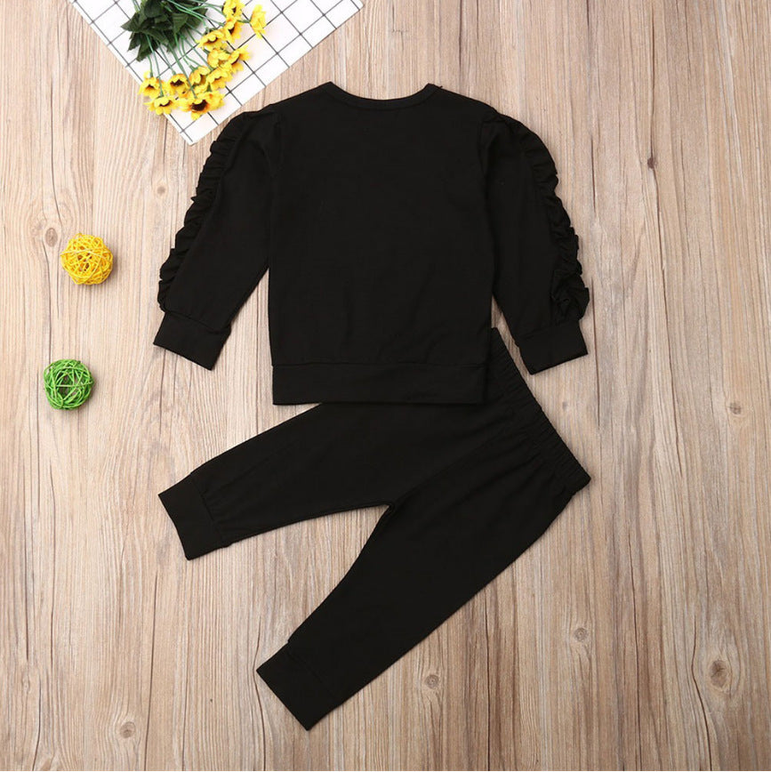 Baby Ruffle Jumper & Pants Set – 2 Piece Fall Outfit