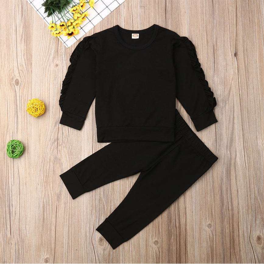 Baby Ruffle Jumper & Pants Set – 2 Piece Fall Outfit