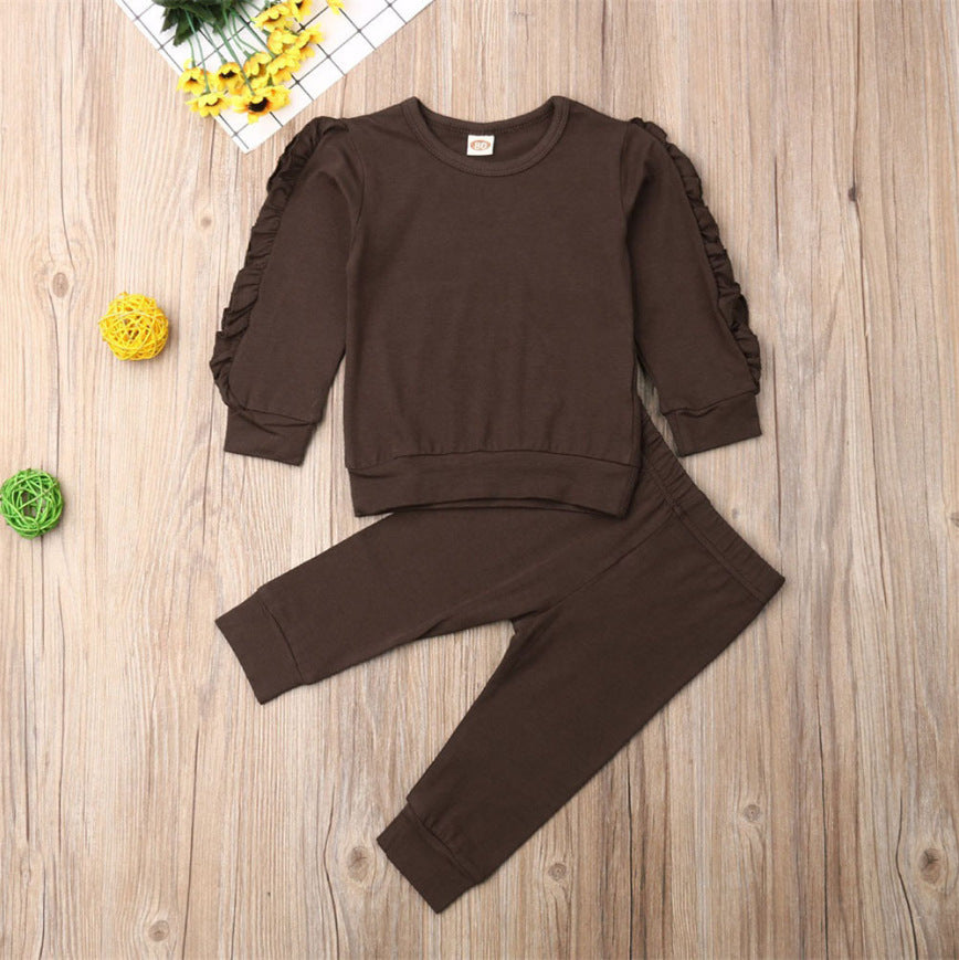 Baby Ruffle Jumper & Pants Set – 2 Piece Fall Outfit