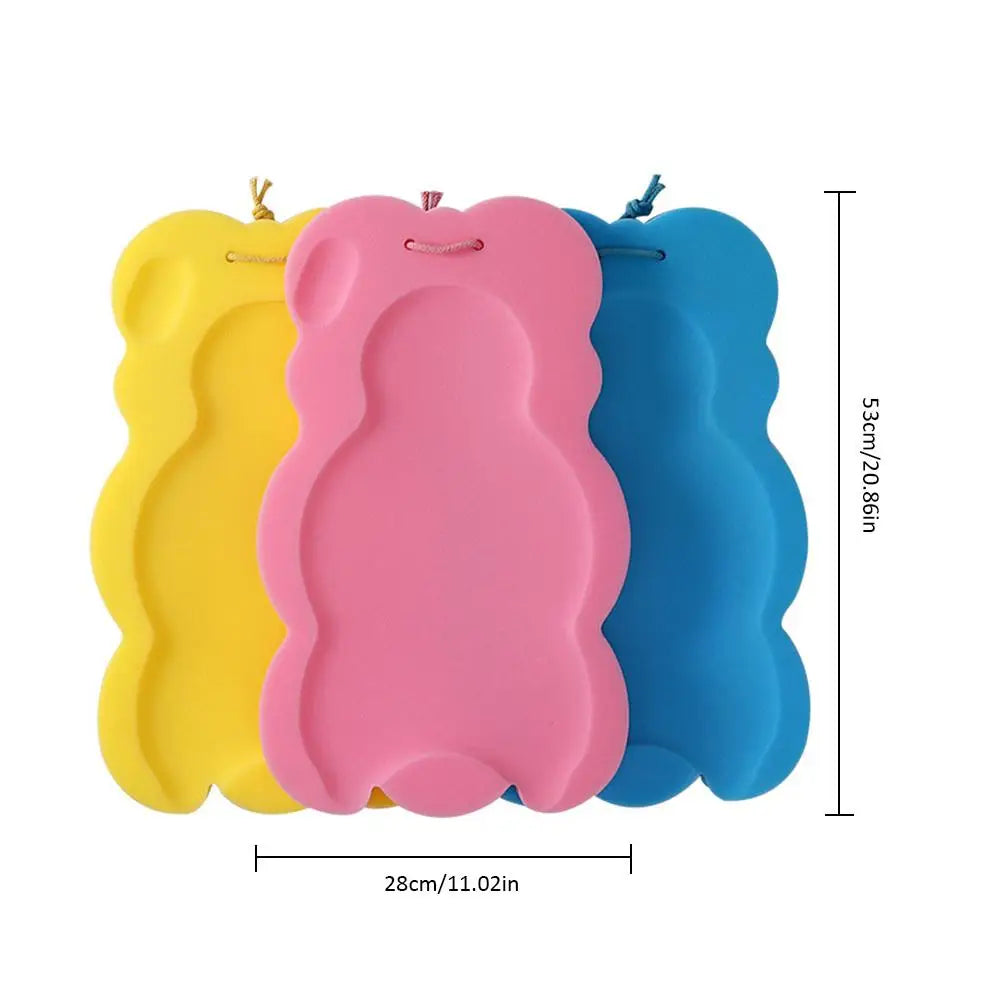 Portable Non-Slip Baby Bath Cushion with Sponge & Cartoon Design