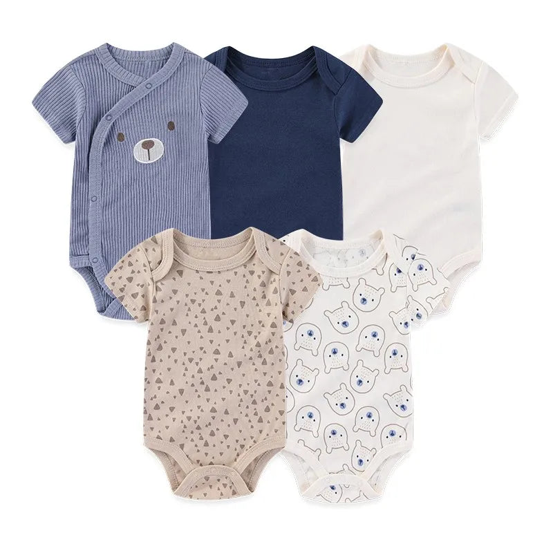 Unisex Newborn Baby Bodysuits Set for Boys and Girls