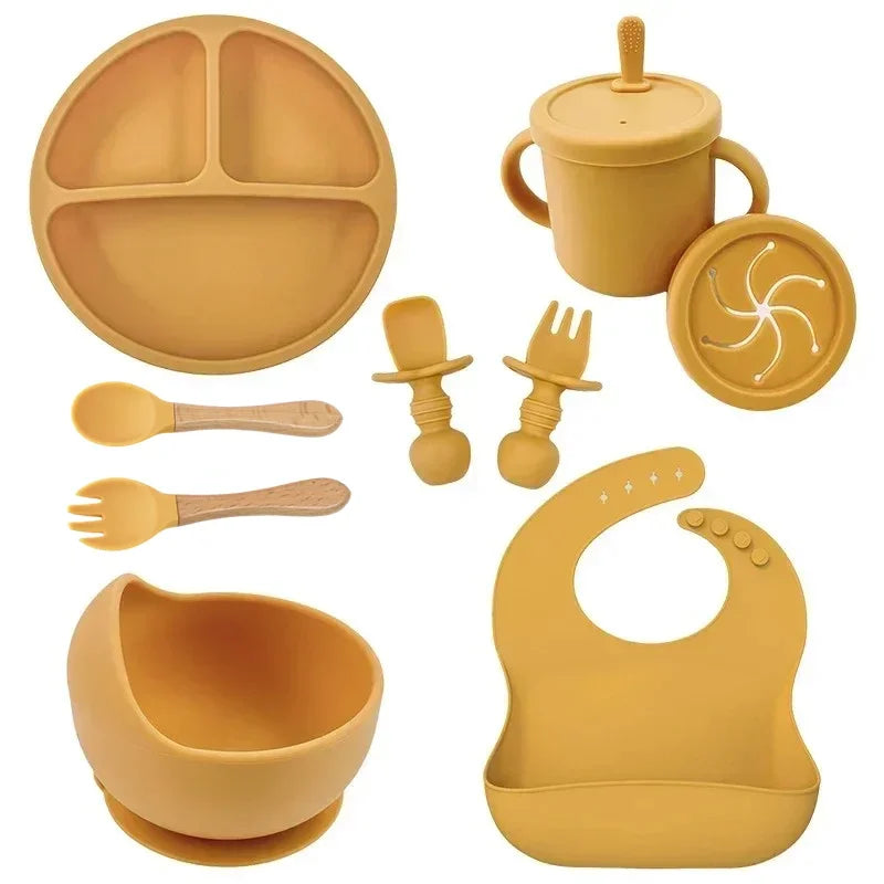 Food-Grade Silicone Baby Feeding Set