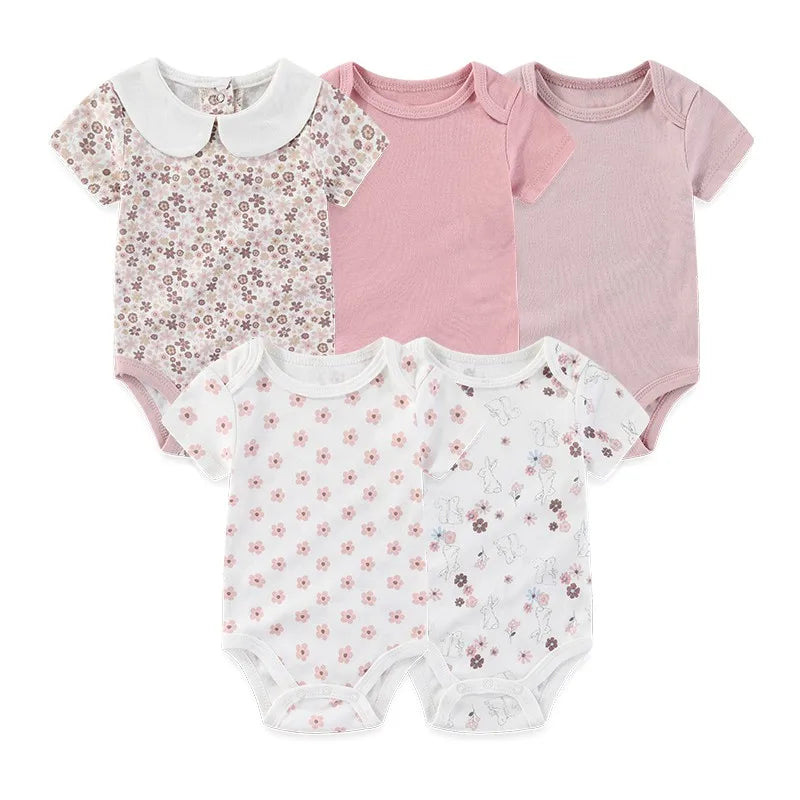 Unisex Newborn Baby Bodysuits Set for Boys and Girls