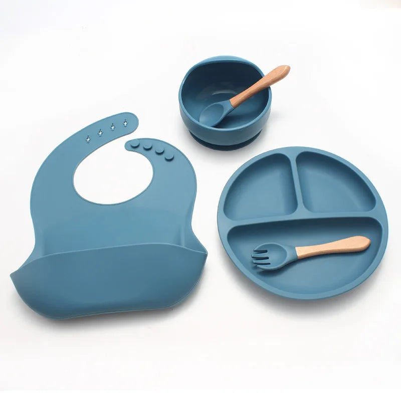 5-Piece Silicone Baby Feeding Set