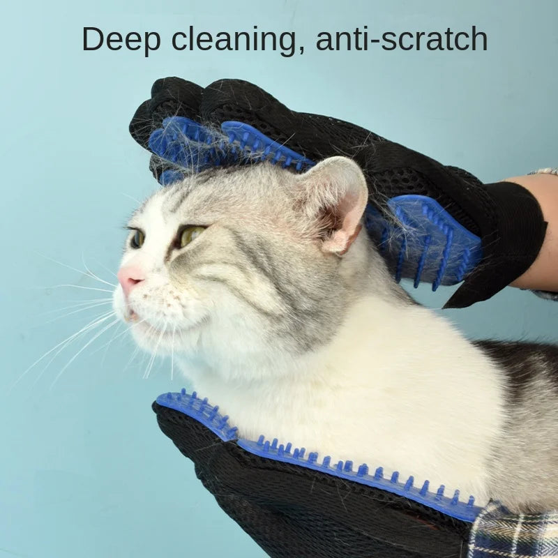 Silicone Pet Grooming Gloves – Hair Brush & Bathing Glove for Dogs & Cats