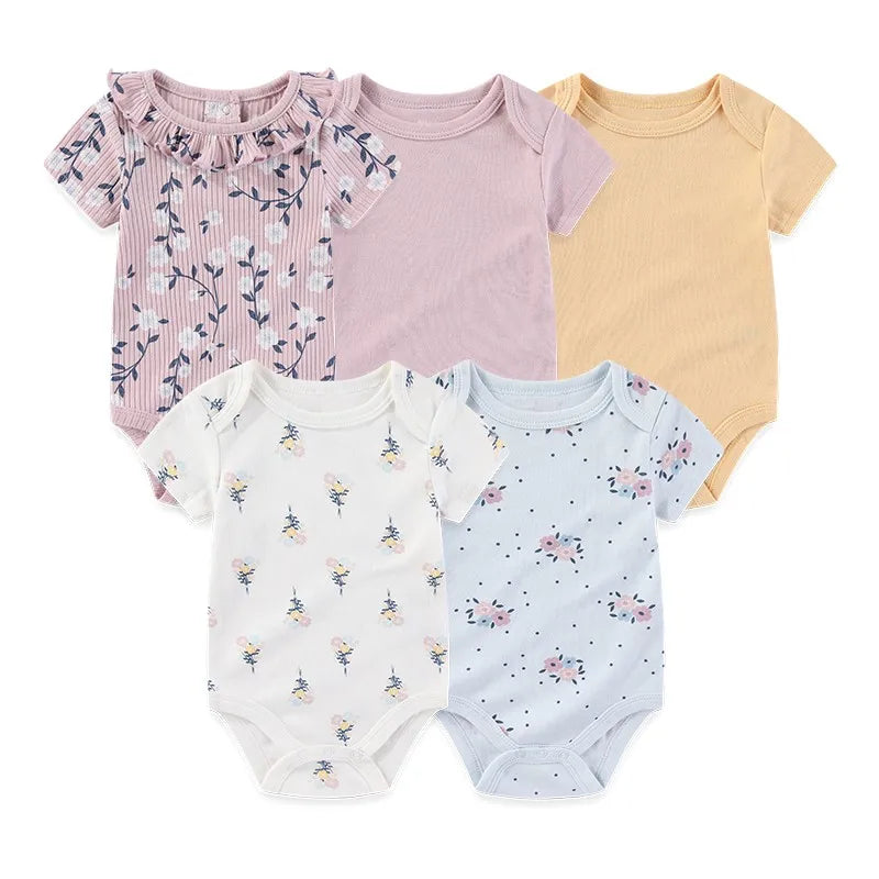 Unisex Newborn Baby Bodysuits Set for Boys and Girls