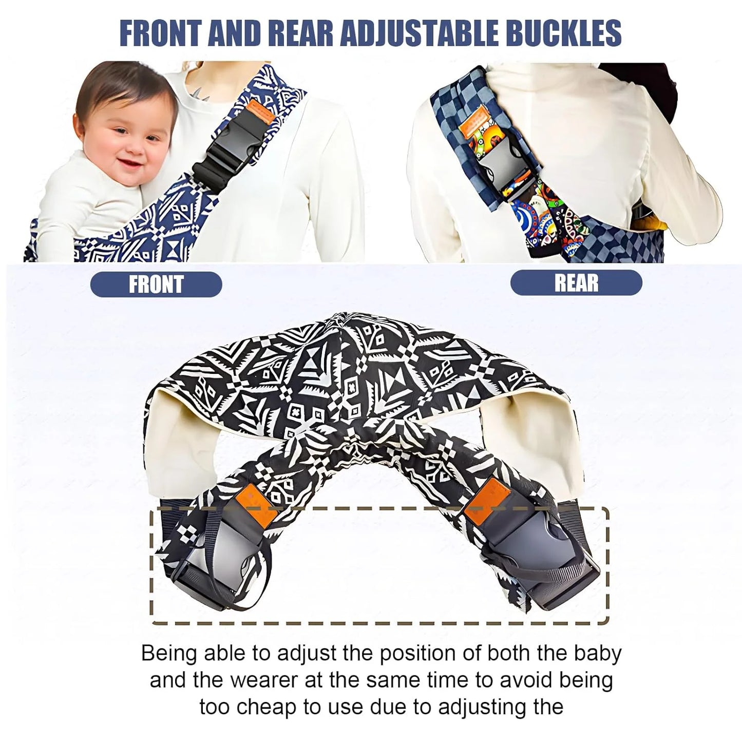 Adjustable Baby Carrier Sling – Portable Infant & Toddler Wrap