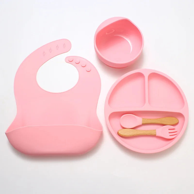 5-Piece Silicone Baby Feeding Set