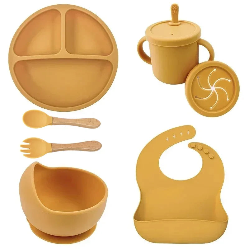 Food-Grade Silicone Baby Feeding Set