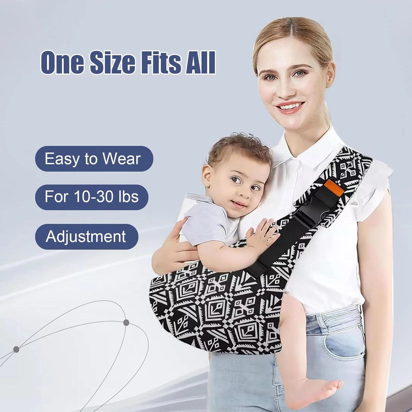 Adjustable Baby Carrier Sling – Portable Infant & Toddler Wrap