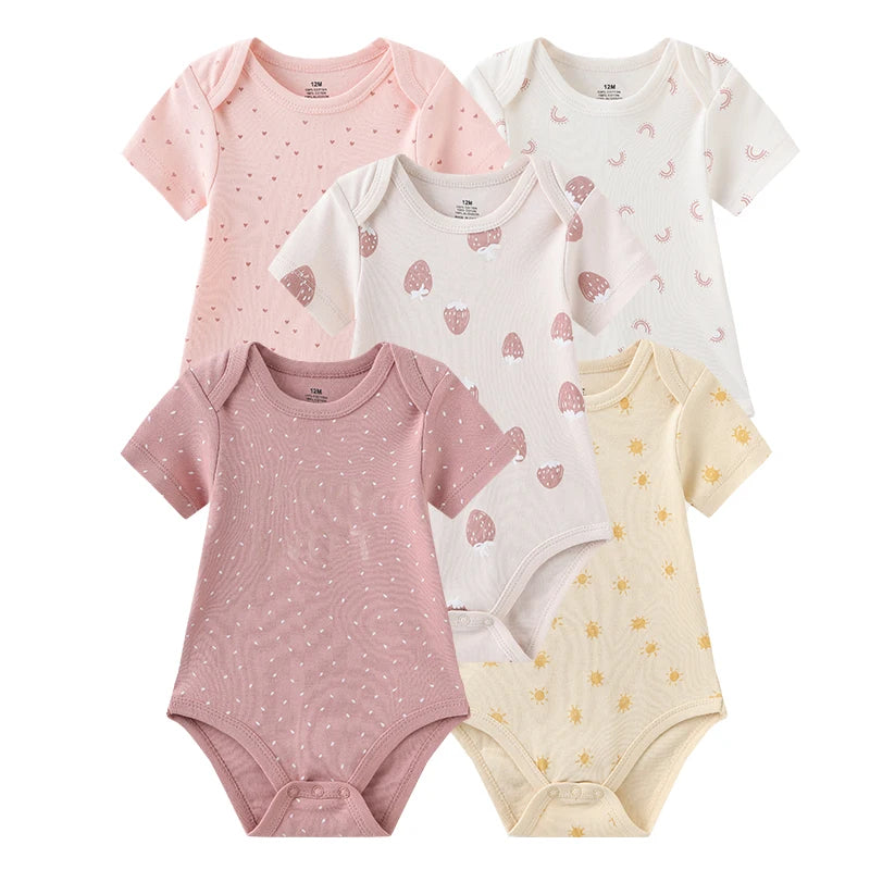 Unisex Newborn Baby Bodysuits Set for Boys and Girls
