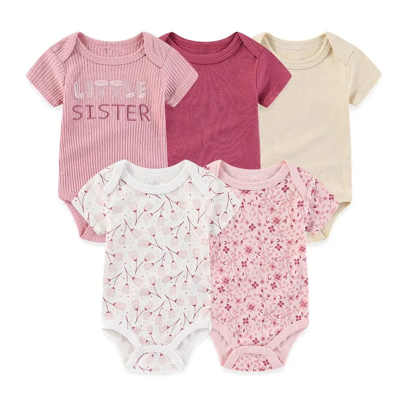 Unisex Newborn Baby Bodysuits Set for Boys and Girls