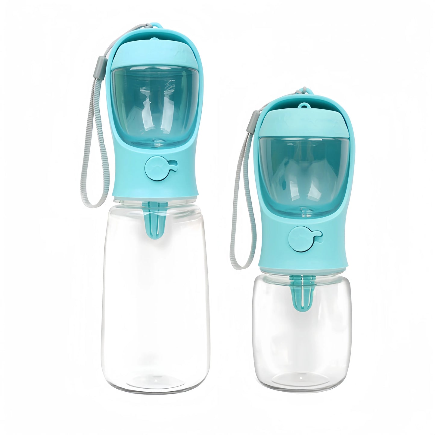 Portable Pet Water Bottle with Food Storage – Travel Feeder for Dogs & Cats
