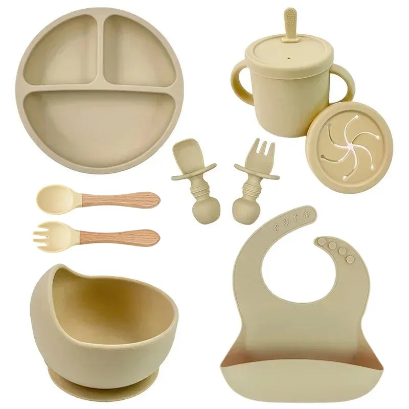 Food-Grade Silicone Baby Feeding Set