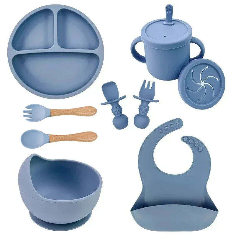 Food-Grade Silicone Baby Feeding Set