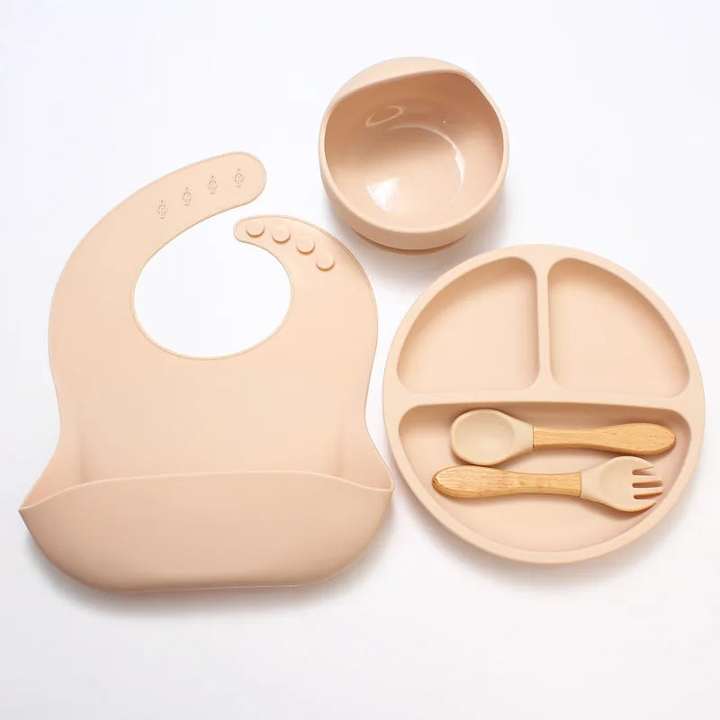 5-Piece Silicone Baby Feeding Set