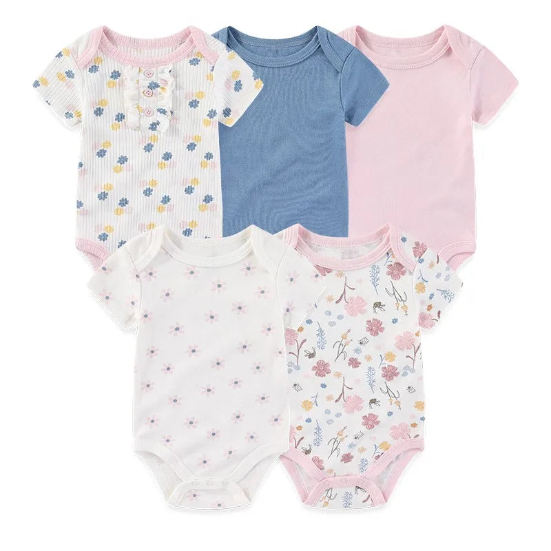 Unisex Newborn Baby Bodysuits Set for Boys and Girls