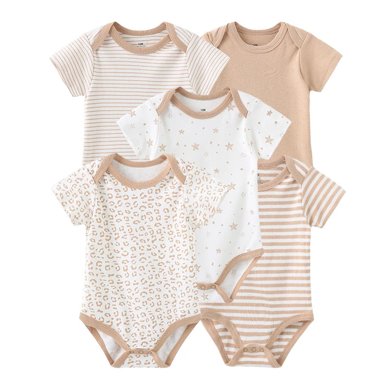 Unisex Newborn Baby Bodysuits Set for Boys and Girls