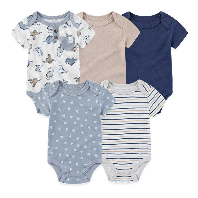 Unisex Newborn Baby Bodysuits Set for Boys and Girls