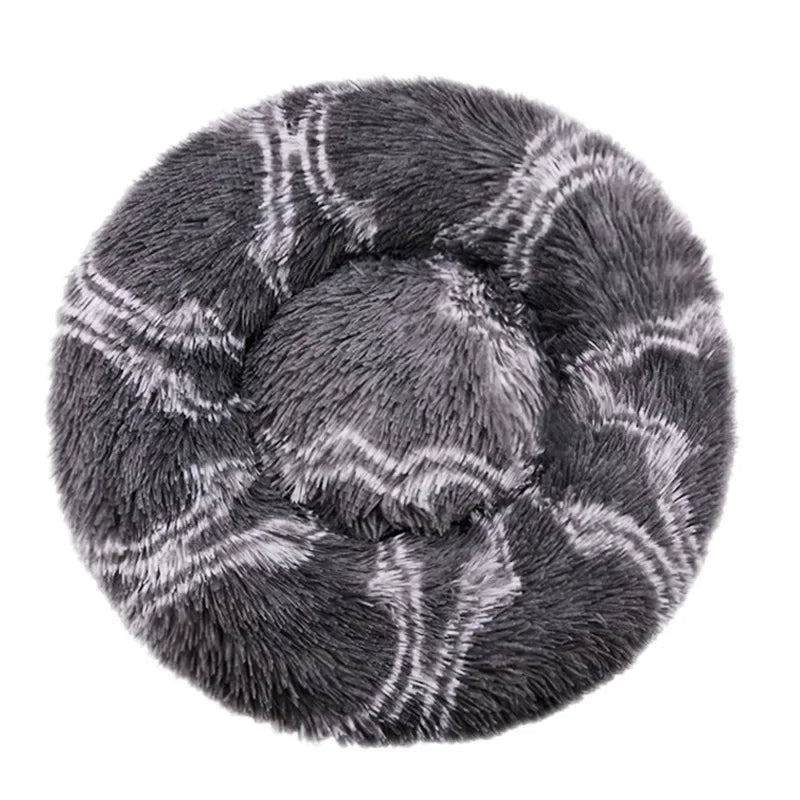 Round Plush Pet Bed – Super Soft Winter Dog & Cat Bed (40–90cm)