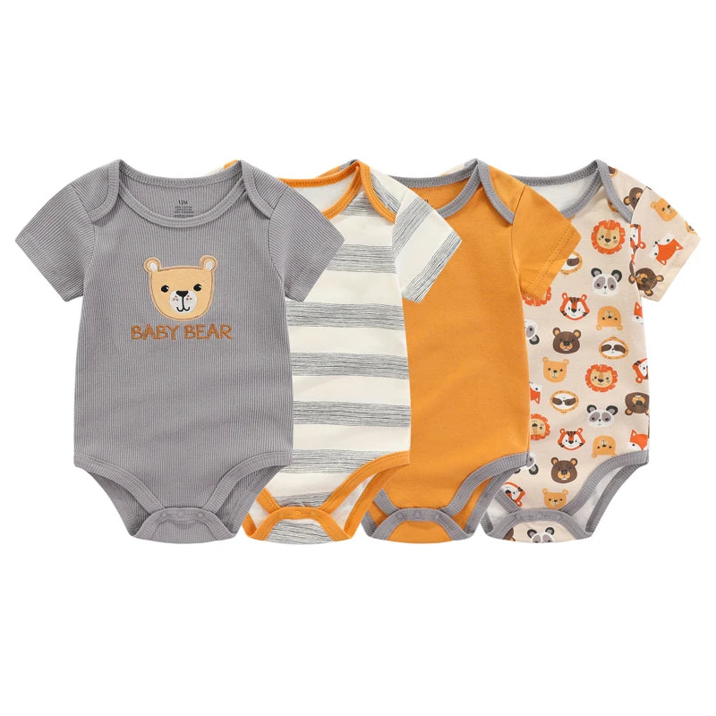 Unisex Newborn Baby Bodysuits Set for Boys and Girls