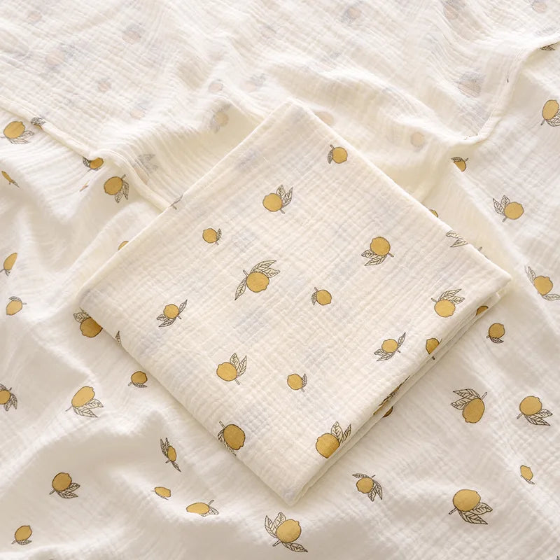 100x100cm Cotton Muslin Baby Swaddle Blanket – Newborn Bath Towel & Bedding