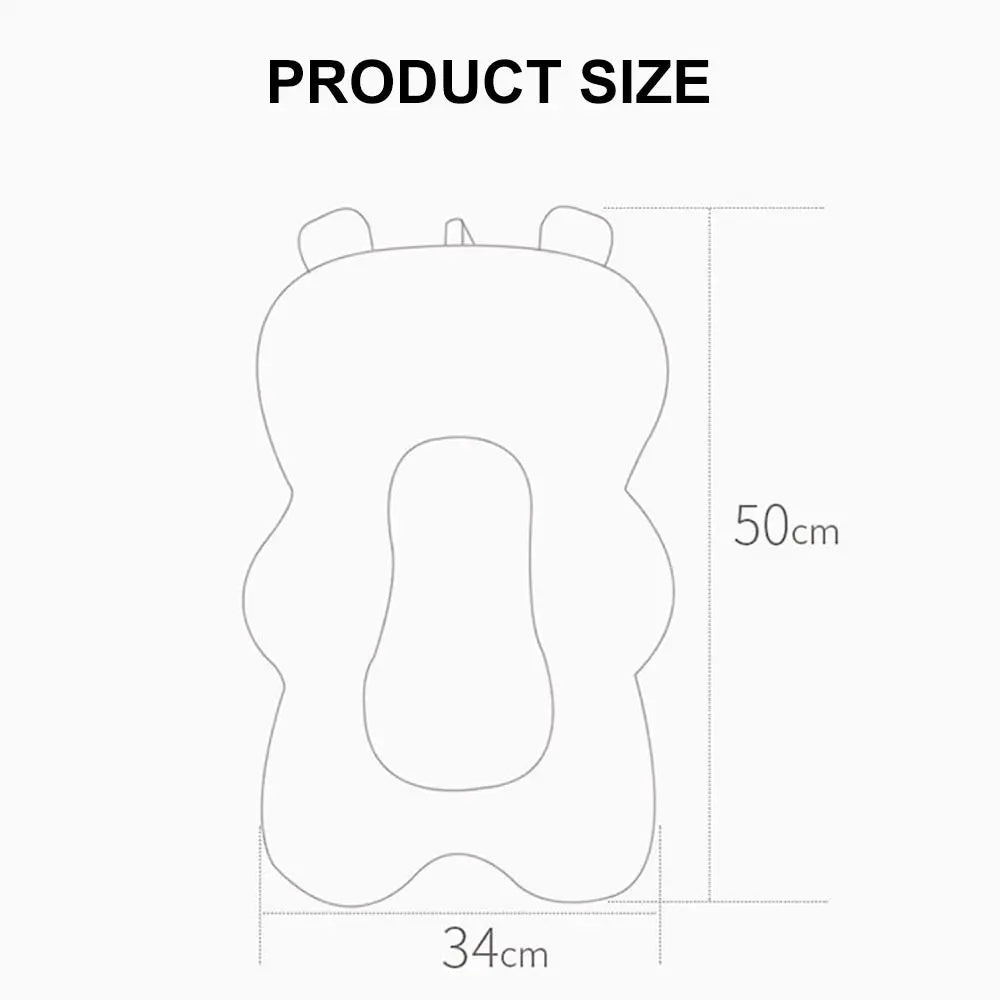 Soft Adjustable Baby Bath Cushion – Non-Slip Infant Tub Support Pillow
