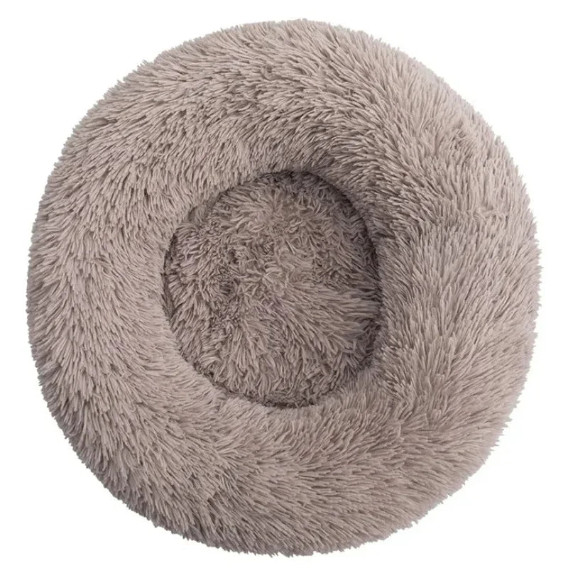 Round Plush Pet Bed – Super Soft Winter Dog & Cat Bed (40–90cm)