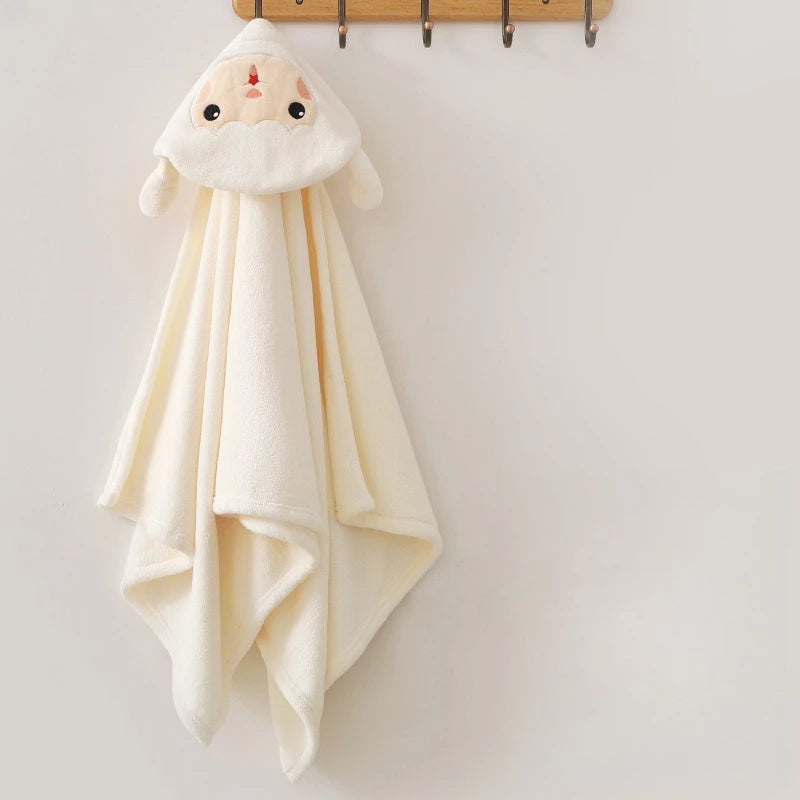 Baby Hooded Bath Towel – Soft, Super Absorbent Microfiber with Cute Animal Prints