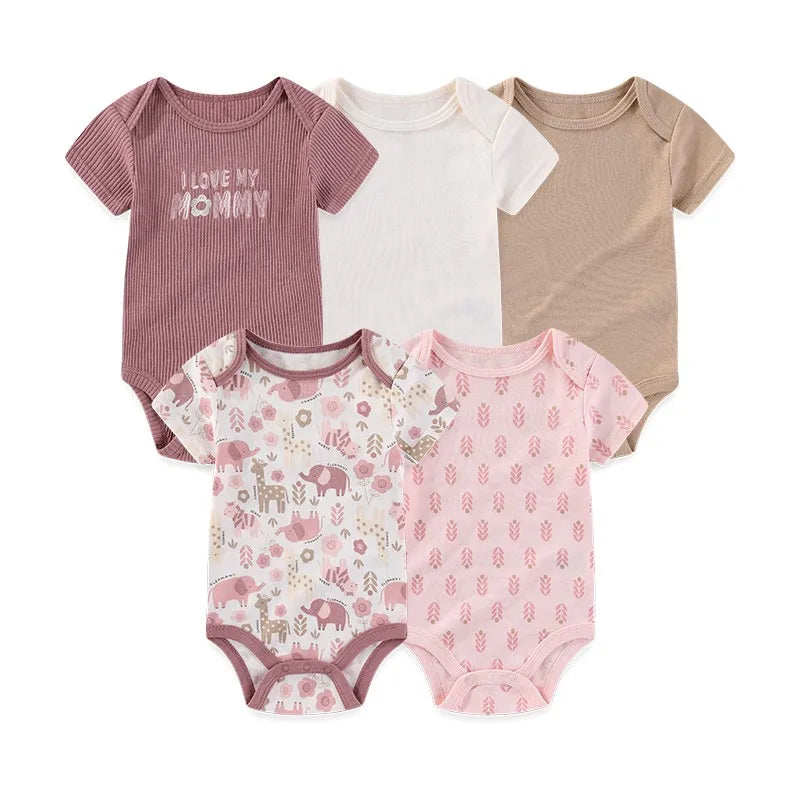 Unisex Newborn Baby Bodysuits Set for Boys and Girls