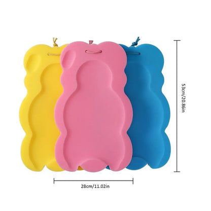 Portable Non-Slip Baby Bath Cushion with Sponge & Cartoon Design