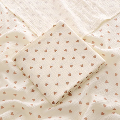 100x100cm Cotton Muslin Baby Swaddle Blanket – Newborn Bath Towel & Bedding