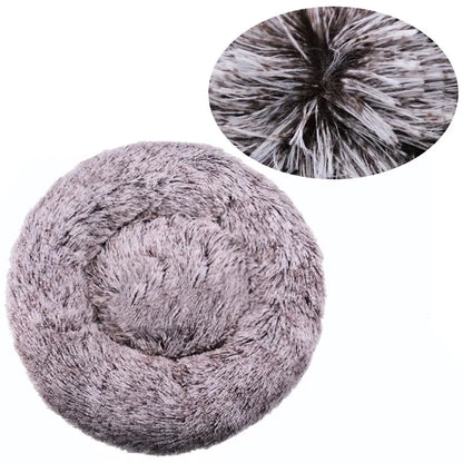 Round Plush Pet Bed – Super Soft Winter Dog & Cat Bed (40–90cm)