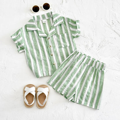 Newborn Baby Boy/Girl Summer Outfit Up Shirt & Shorts Set
