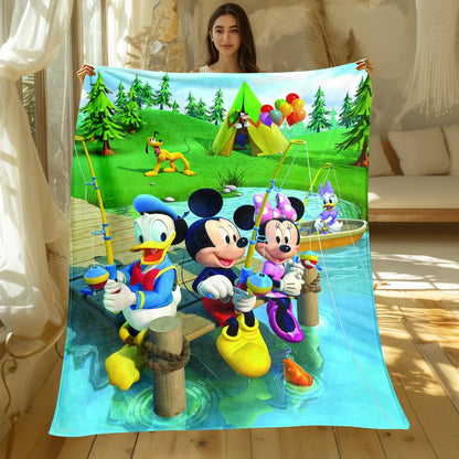 MINISO Mickey & Donald Duck Flannel Blanket