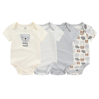 Unisex Newborn Baby Bodysuits Set for Boys and Girls