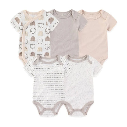 Unisex Newborn Baby Bodysuits Set for Boys and Girls