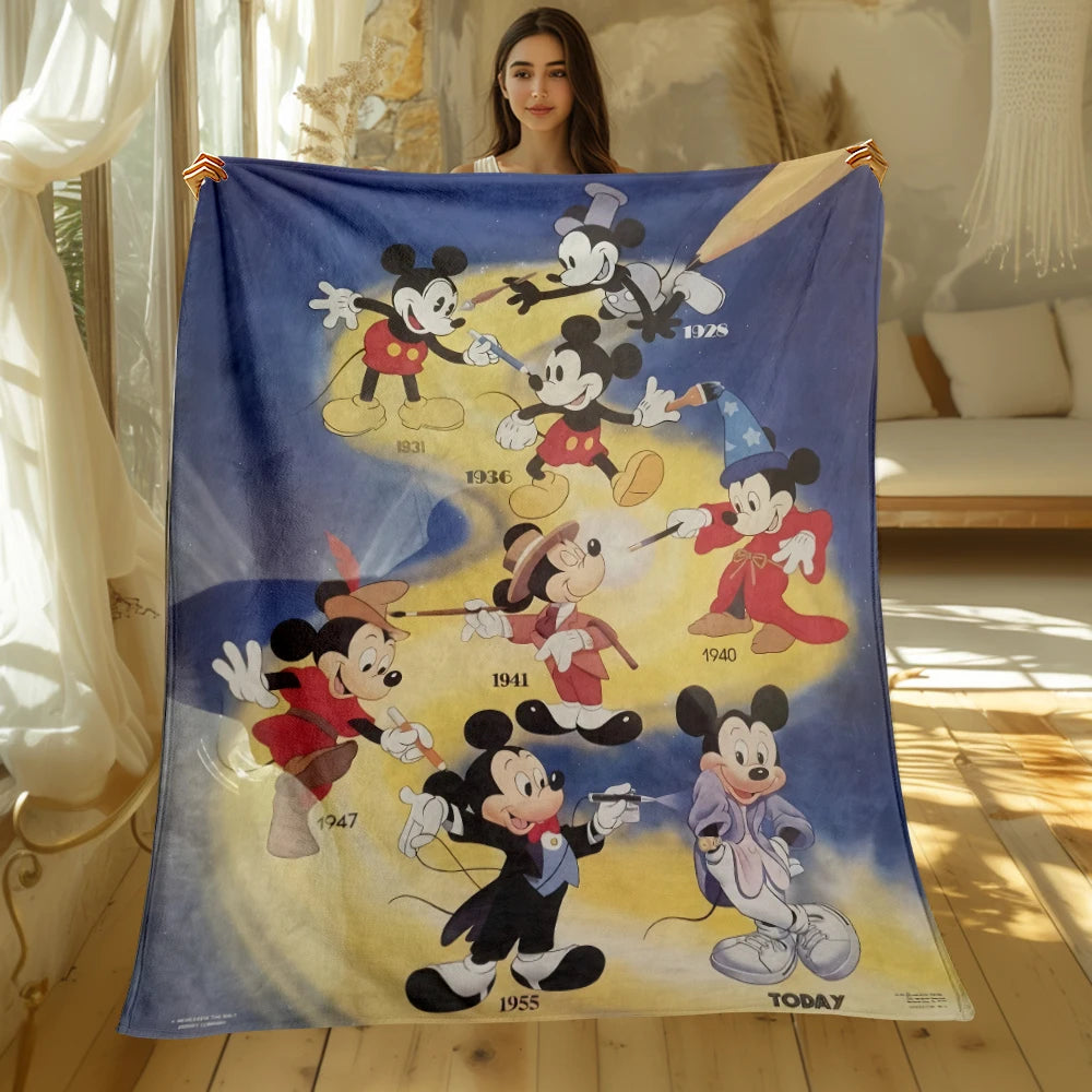 MINISO Mickey & Donald Duck Flannel Blanket