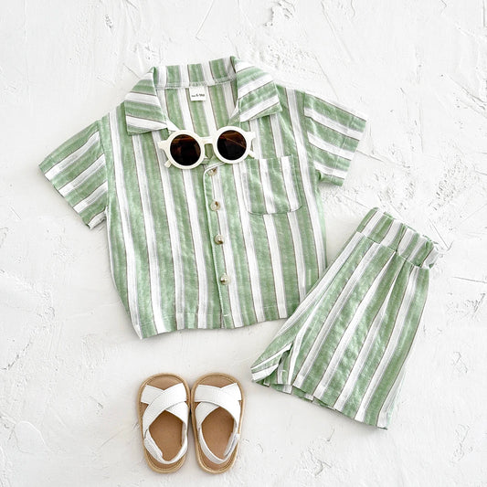 Newborn Baby Boy/Girl Summer Outfit Up Shirt & Shorts Set