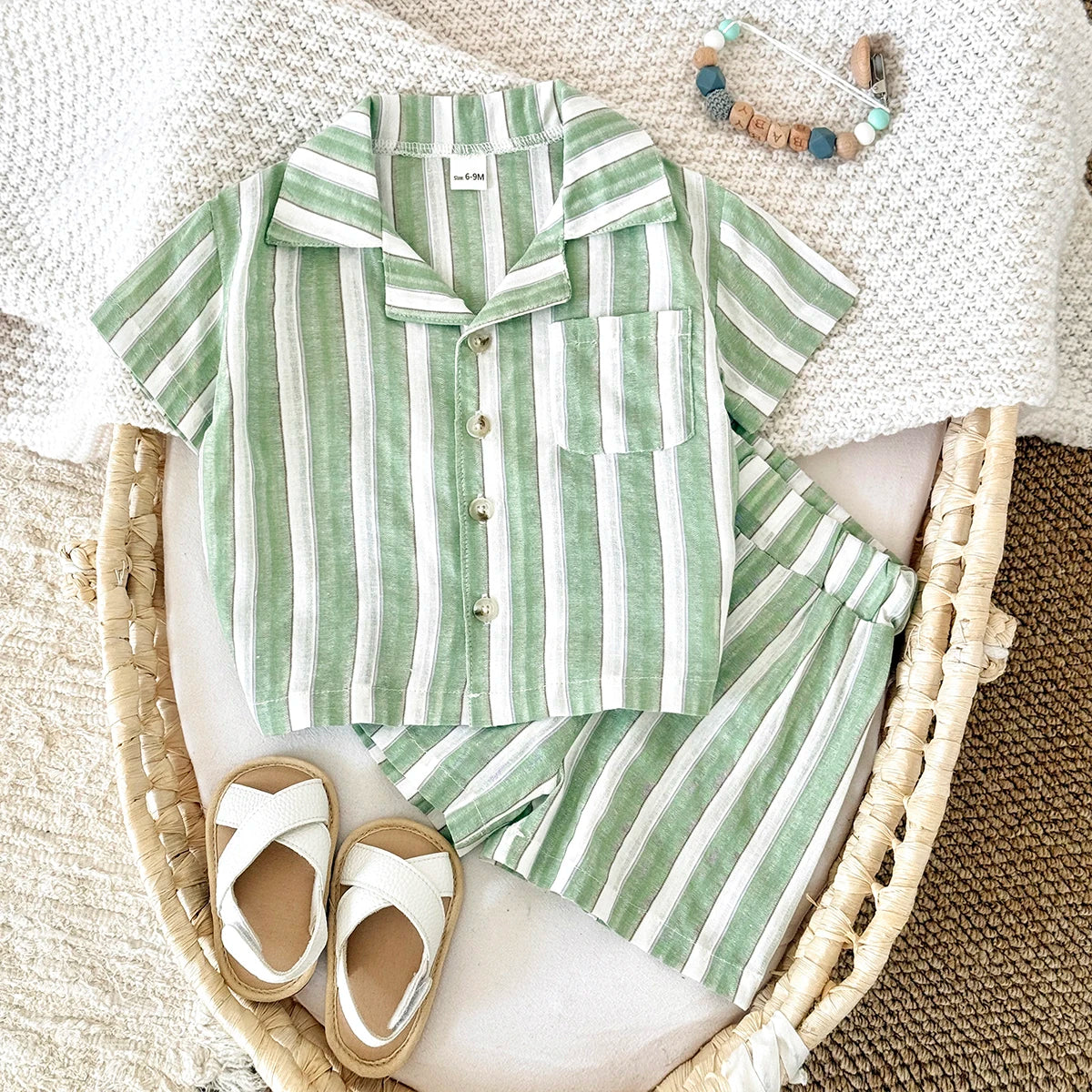 Newborn Baby Boy/Girl Summer Outfit Up Shirt & Shorts Set