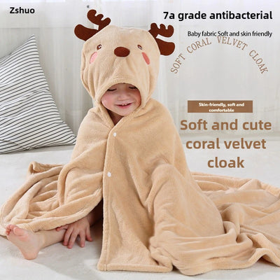 Baby Hooded Bath Towel – Soft, Super Absorbent Microfiber with Cute Animal Prints