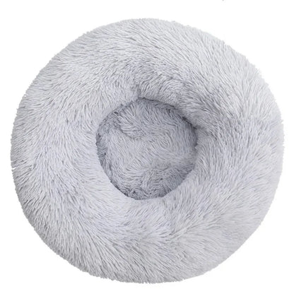Round Plush Pet Bed – Super Soft Winter Dog & Cat Bed (40–90cm)