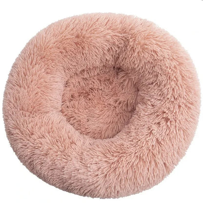 Round Plush Pet Bed – Super Soft Winter Dog & Cat Bed (40–90cm)