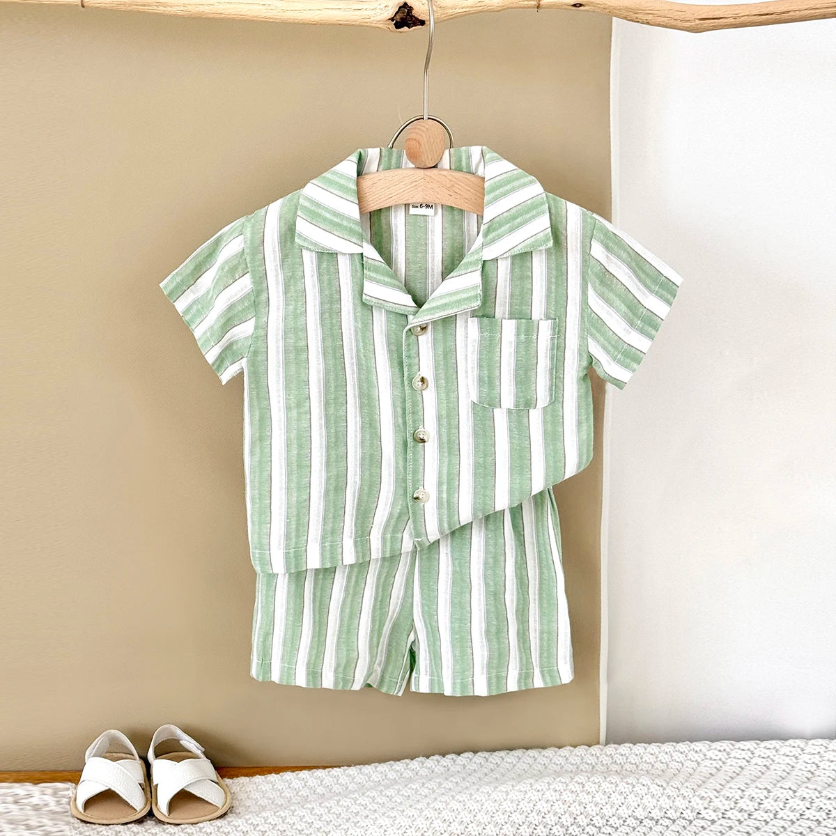 Newborn Baby Boy/Girl Summer Outfit Up Shirt & Shorts Set