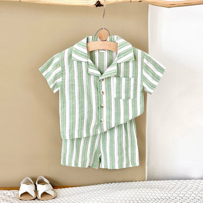 Newborn Baby Boy/Girl Summer Outfit Up Shirt & Shorts Set