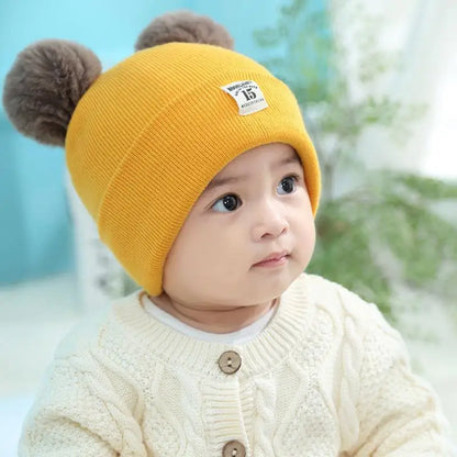 0-12 Months Baby Knitted Hat & Scarf Set – Warm for Autumn & Winter