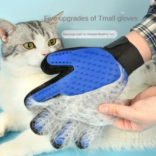 Silicone Pet Grooming Gloves – Hair Brush & Bathing Glove for Dogs & Cats