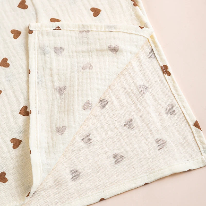 100x100cm Cotton Muslin Baby Swaddle Blanket – Newborn Bath Towel & Bedding