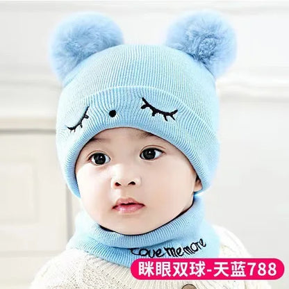 0-12 Months Baby Knitted Hat & Scarf Set – Warm for Autumn & Winter