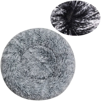 Round Plush Pet Bed – Super Soft Winter Dog & Cat Bed (40–90cm)